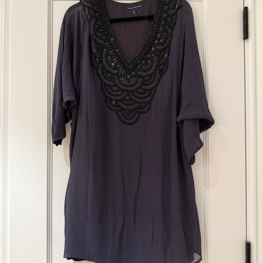 Elegant Black Embellished Women's Top